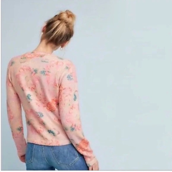 Anthropologie Postmark Devon Floral Printed Cardigan - Picture 6 of 14